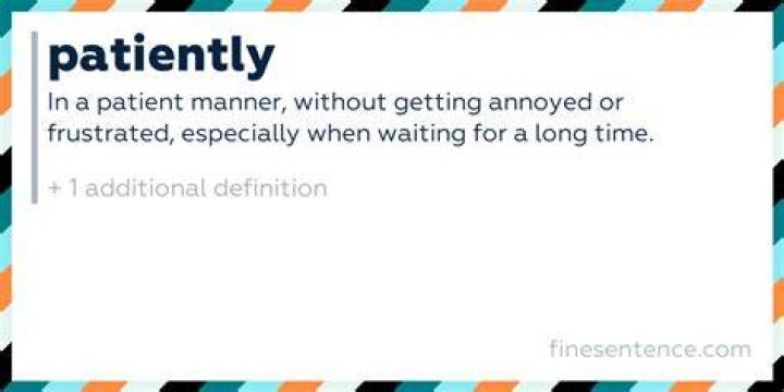 [28+] Patiently Definition Synonyms