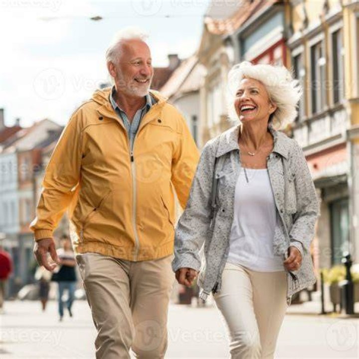 An older couple having an adventure