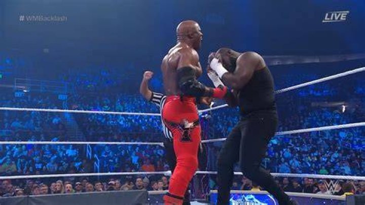 Bobby Lashley at WrestleMania Backlash attacking Strowman 