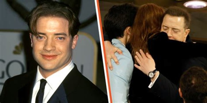 Brendan Fraser with his "The Whale" costar Sadie Sink 