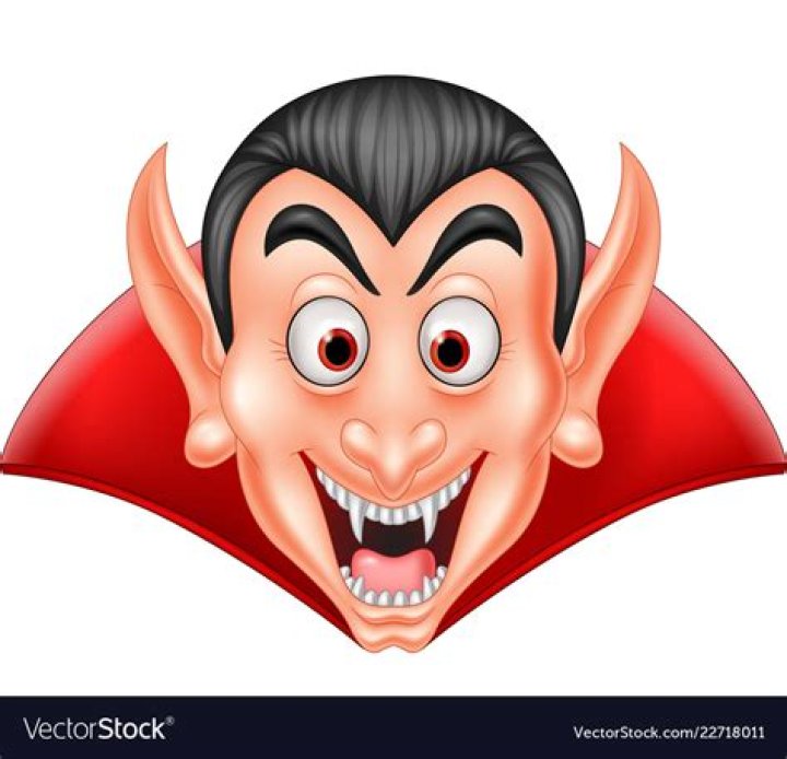 Cartoon vampire head isolated on white background Vector Image
