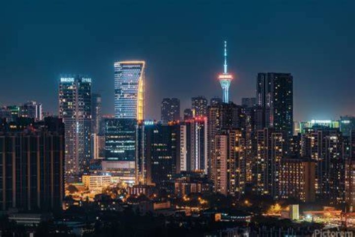Chengdu night skyline