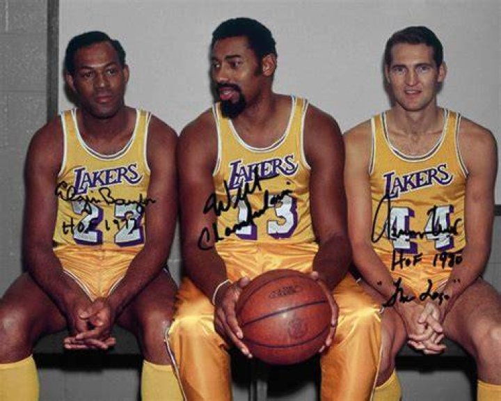 Elgin Baylor Jerry West Wilt Chamberlain