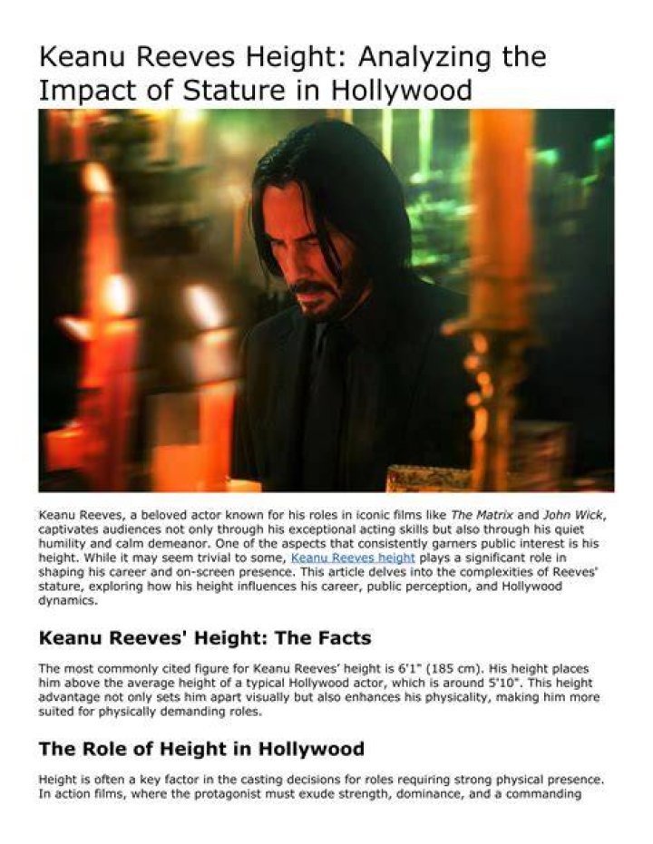Exploring Kim Reeves Height: A Comprehensive Insight