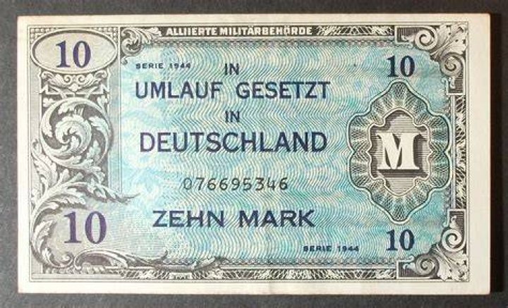 Germany P194a 10 Mark VF Allied Military Currency For Sale, Buy Now