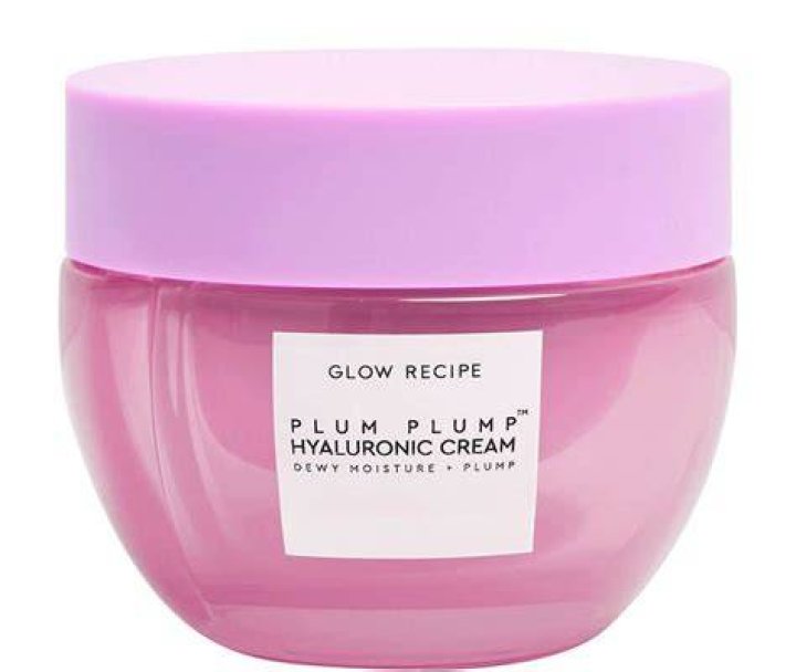 glow recipe plum plump moisturizer tub with kakadu plum on a white background
