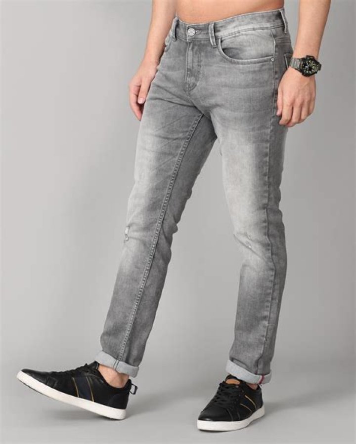 Grey Jeans, Men's Fashion Trends With Black Shirt, Semi Formal Formal