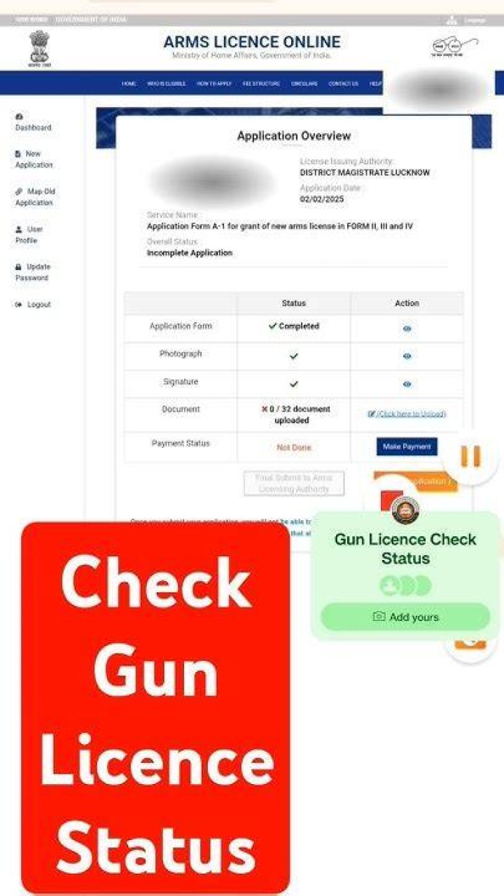 gun licence status