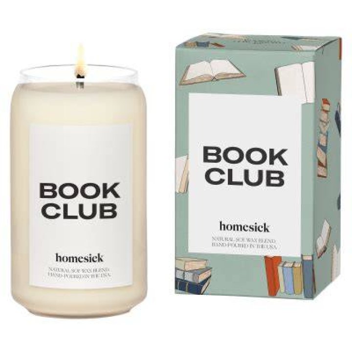 homesick book club long lasting candle