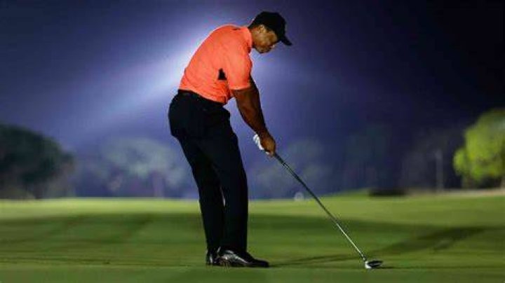 Is Tiger Woods playing golf with his son?