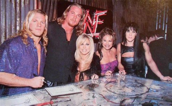 Jericho and Chyna with the IC title.