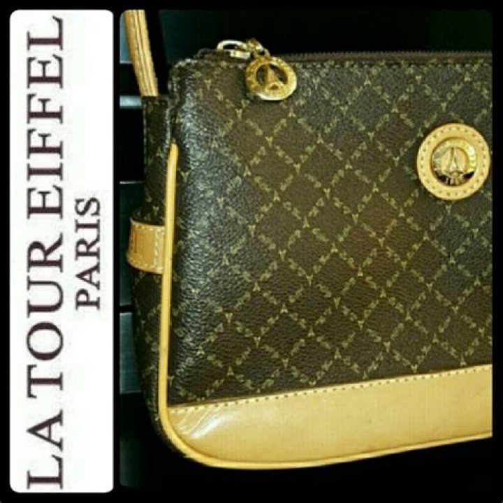La Tour Eiffel Handbag Leather La Tour Eiffel Purse, Rare Vintage, Bag