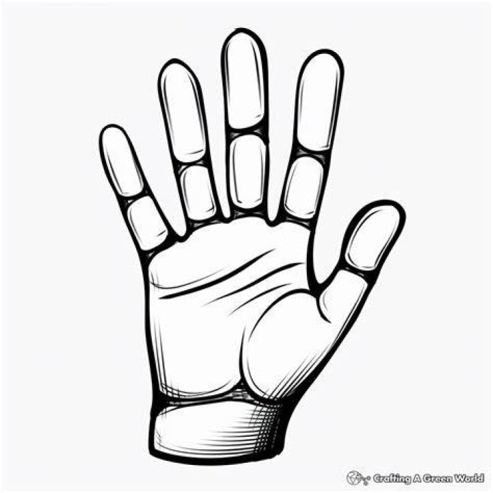 Line art, Hand, Coloring book, Line, Gesture, Finger, Black-and-white, Thumb, Drawing, Art, 