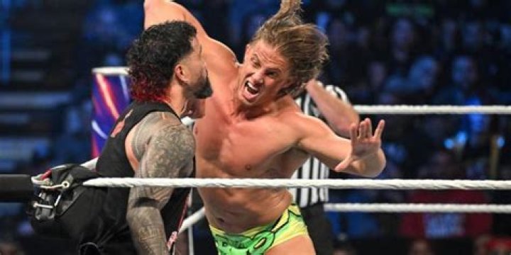 Matt Riddle attacking Jey Uso at Backlash 2023.