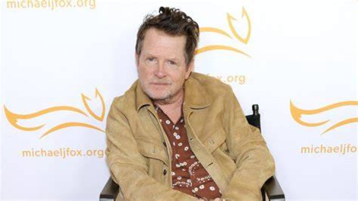 Michael J. Fox with his dog