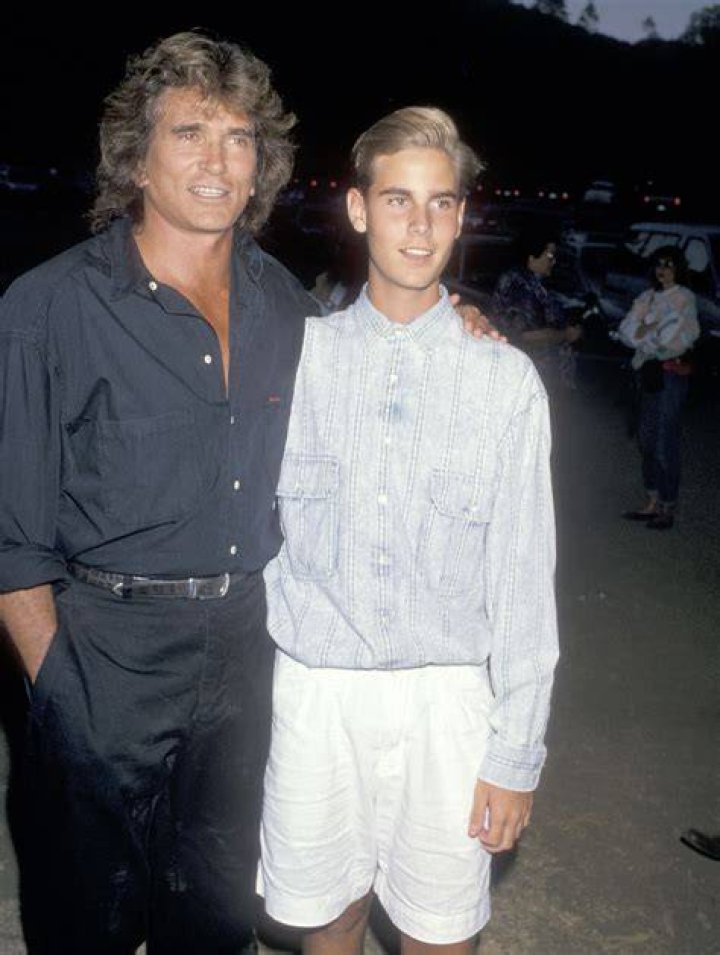 Michael Landon, their then-newborn son Michael Landon Jr. And Marjorie Lynn Noe | Image: Pinterest﻿