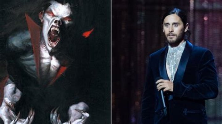 Morbius about to bite a vampire Domino on the cover on a comic