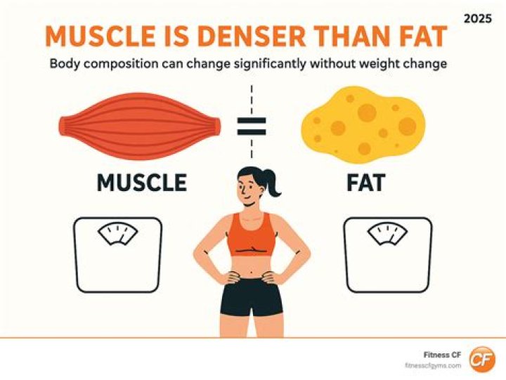 Muscle tissue is denser than fat tissue, so as you gain more muscle and lose fat, you're overall body composition changes. Photo / 123RF