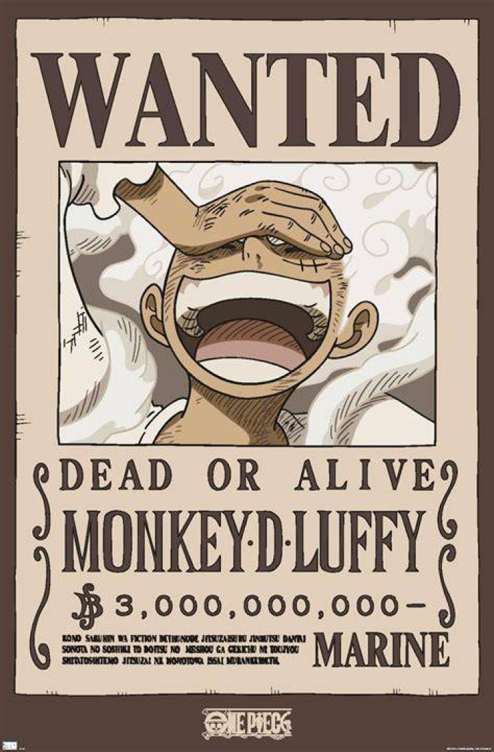 One Piece Luffy Wanted Poster