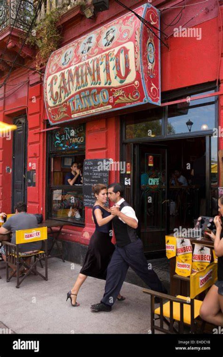 Outside of building caminito tango