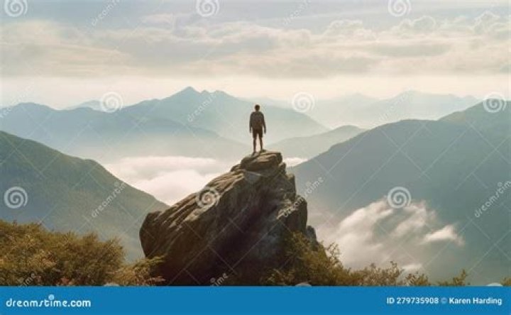person standing on a rock overlooking a glacier at wilcox peak in alberta canada