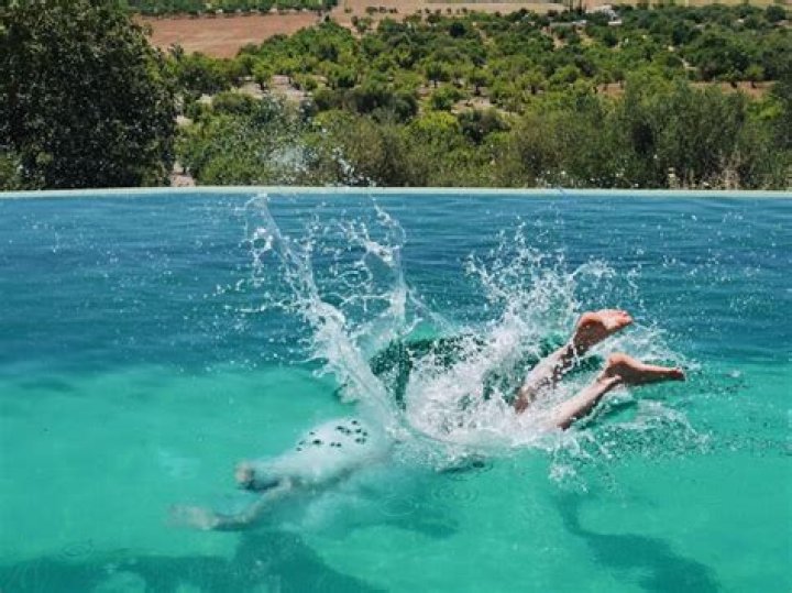 person swimming in an infinity pool in phuket, thailand