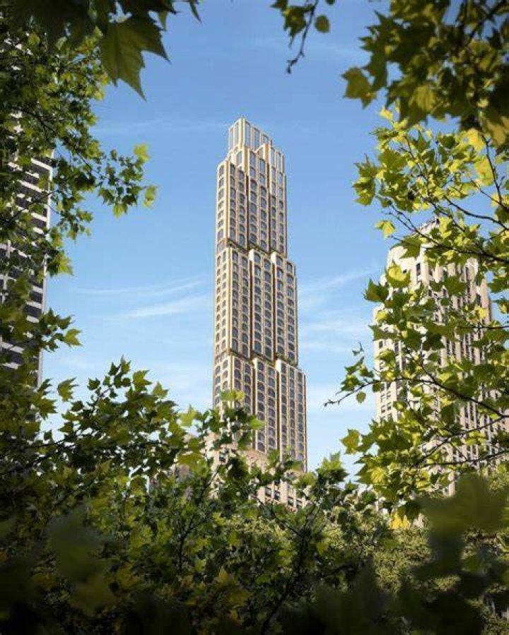 Rendering of 520 Fifth Avenue from Top of the Rock observation deck (DBOX)