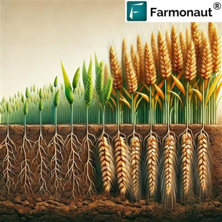 The player character growing wheat in Stardew Valley