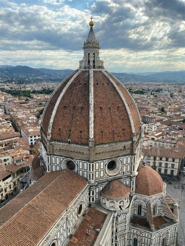 view of cathedral dome in siena