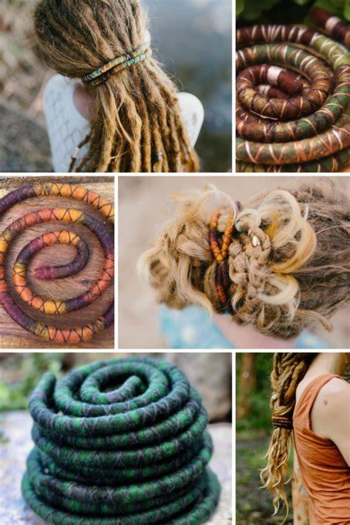 Wool Felt Spiralocks Dreadlock accessories, Handmade dreads, Hair